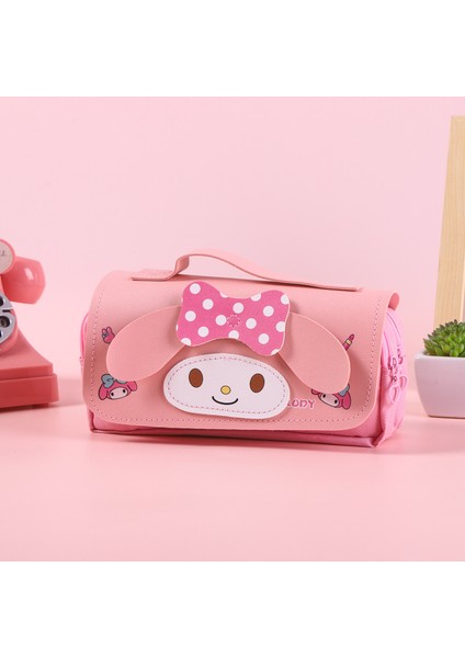 Yeni Sanrio Kurome Melody Pacha Köpek Büyük Kapasiteli Kırtasiye Kutusu Öğrenci Karikatür Depolama Kalem Çantası (Yurt Dışından)