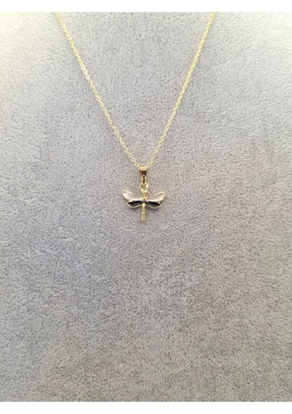 Altın Renk Siyah Beyaz Yusufçuk Kolye fiyatları