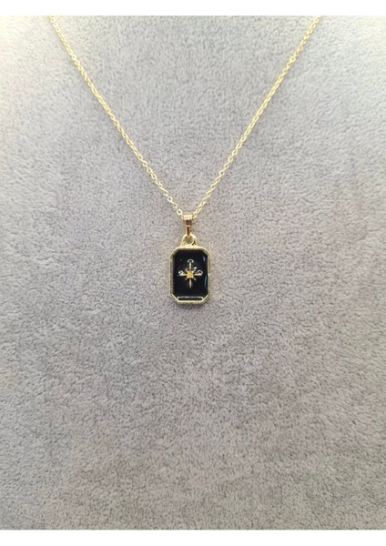 Altın Renk Siyah Kutup Yıldızı Kolye fiyatları