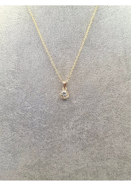 Altın Renk Tek Taş Model Kolye fiyatları