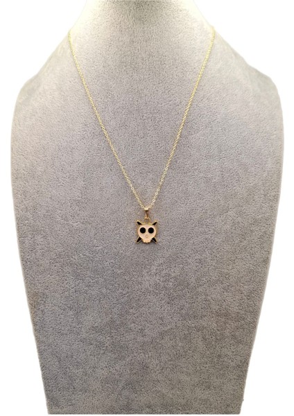 Altın Renk Kuru Kafa Model Kolye