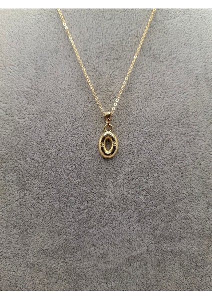 Altın Renk Çizgi Desenli O / Ö Harfi Balon Model Kolye fiyatları