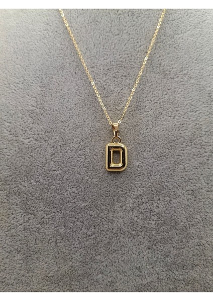 Altın Renk Çizgi Desenli D Harfi Balon Model Kolye fiyatları