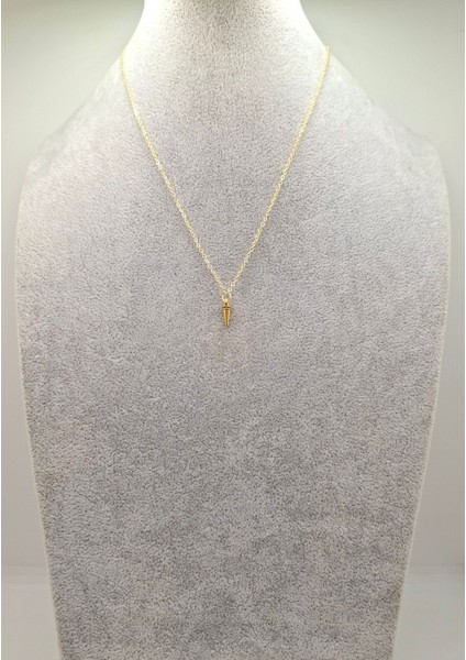 Altın Renk Tasarım Çivi Model Kolye