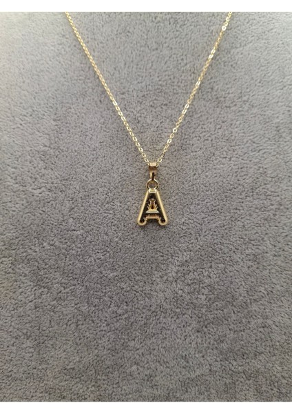 Altın Renk Çizgi Desenli A Harfi Balon Model Kolye fiyatları