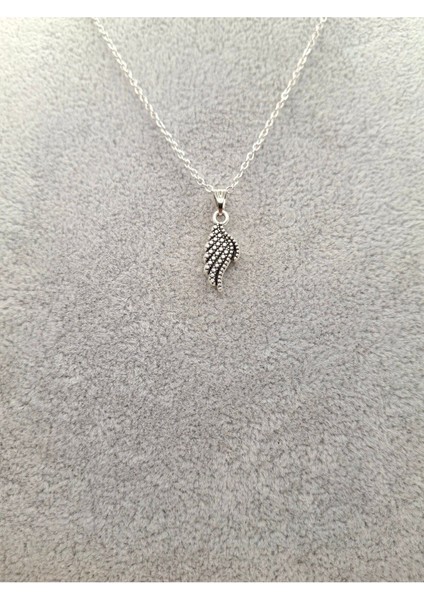 Gümüş Renk Tek Melek Kanadı Kolye fiyatları