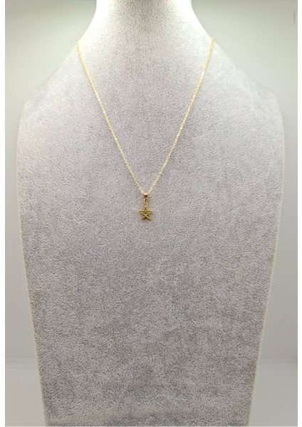 Altın Renk Yıldız Model Kolye