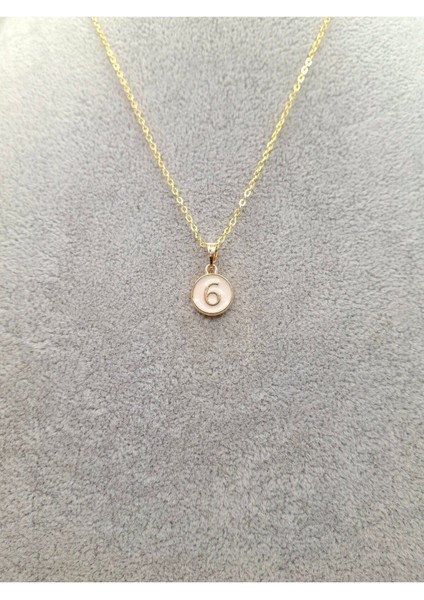 Altın Renk 6 Numara Sayı Kolye fiyatları