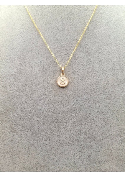 Altın Renk 8 Numara Sayı Kolye fiyatları