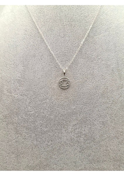 Gümüş Renk Yengeç Burcu Model Kolye fiyatları