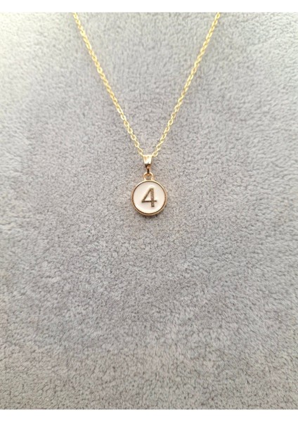 Altın Renk 4 Numara Sayı Kolye fiyatları