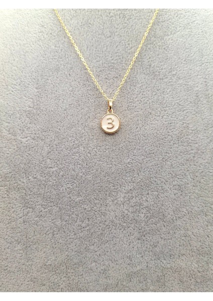 Altın Renk 3 Numara Sayı Kolye fiyatları