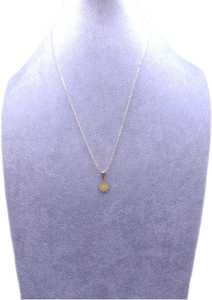 Sarı Papatya Model Kolye