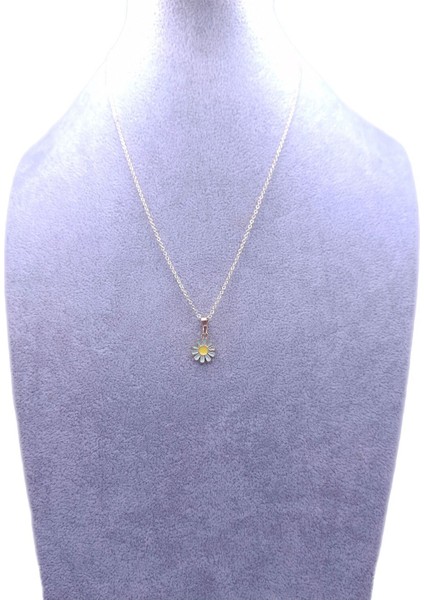 Turkuaz Papatya Model Kolye