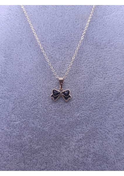 Siyah Papyon Kurdele Model Kolye fiyatları