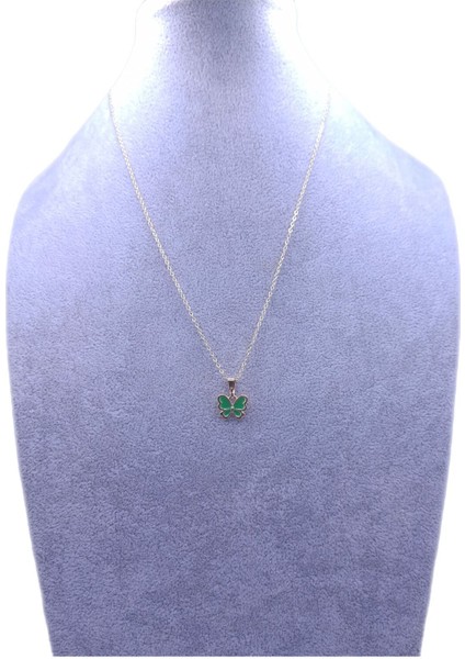 Yeşil Kelebek Model Kolye