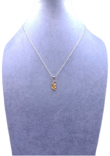 Altın Yaprak Model Kolye