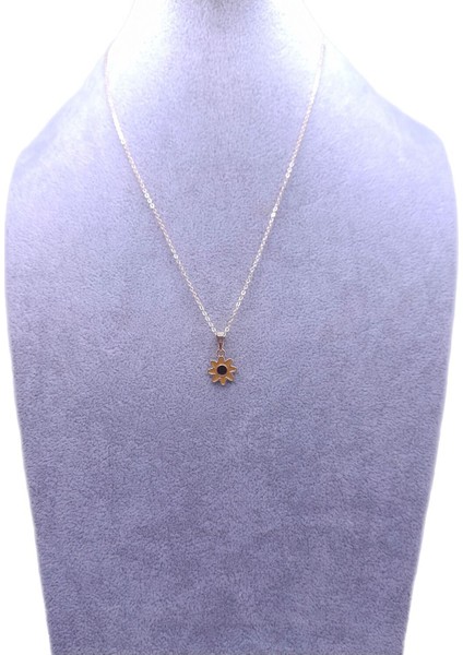 Turuncu Papatya Model Kolye