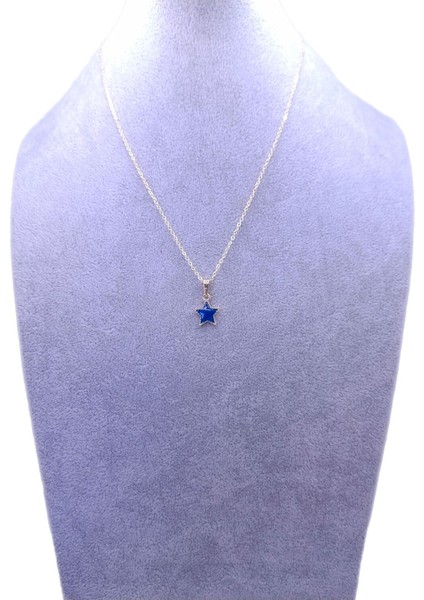 Lacivert Yıldız Model Kolye