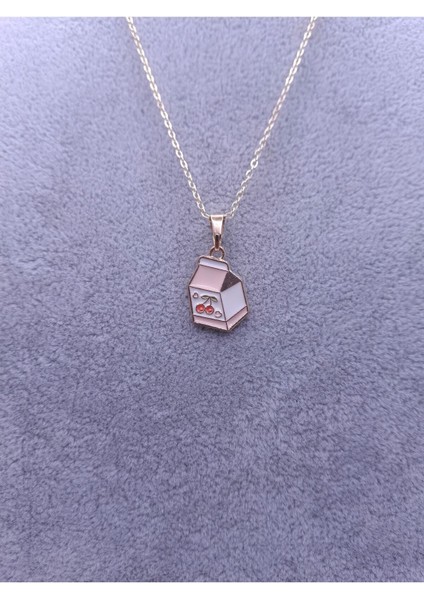 Kiraz Desenli Süt Kutusu Model Kolye fiyatları