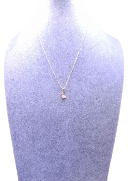 Pembe Flamingo Model Kolye