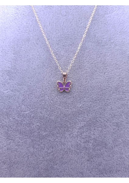 Mor Kelebek Model Kolye fiyatları