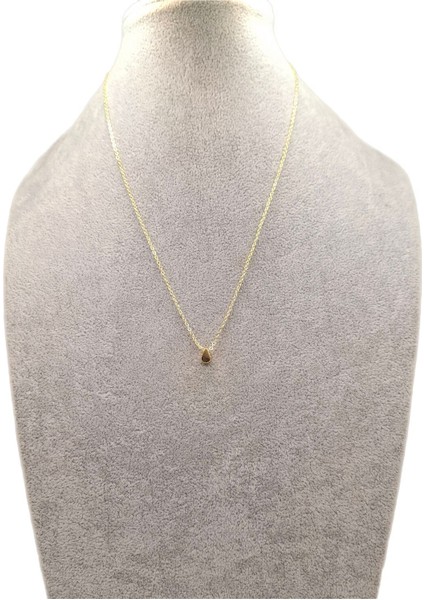 Altın Renk Damla Model Kolye