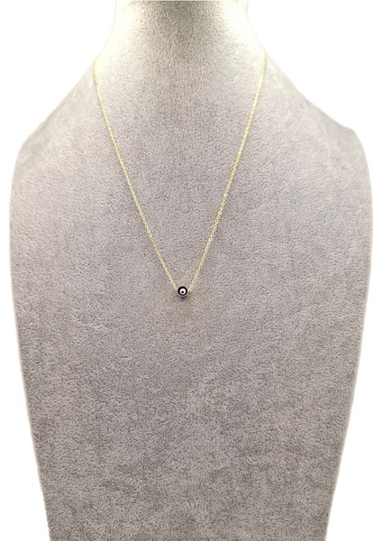 Altın Renk Nazar Boncuğu Kolye