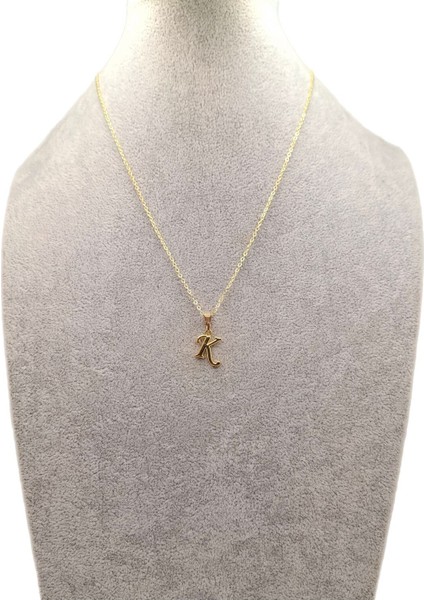 Altın Renk K Harfi Kolye