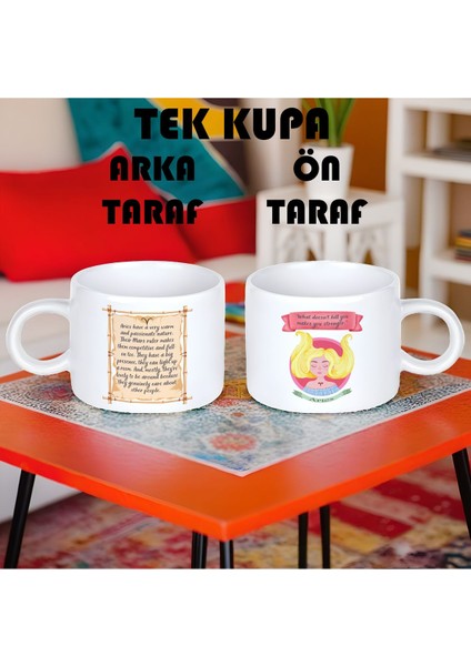 Koç Burcu (Aries) Ingilizce Porselen Kupa Bardak Küçük Boy 150 ml Tek Adet