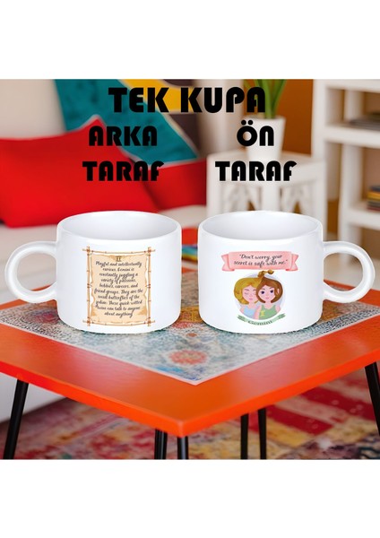 Ikizler Burcu (Gemini) Ingilizce Porselen Kupa Bardak Küçük Boy 150 ml Tek Adet