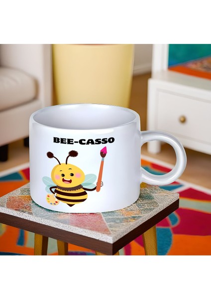 Eğlenceli Tasarımlı "bee-Casso" Küçük Boy Kupa (150 Ml) - 1 Adet