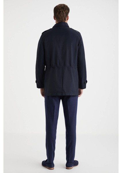 Pamuk Karışımlı Lacivert Trençkot indirimleri