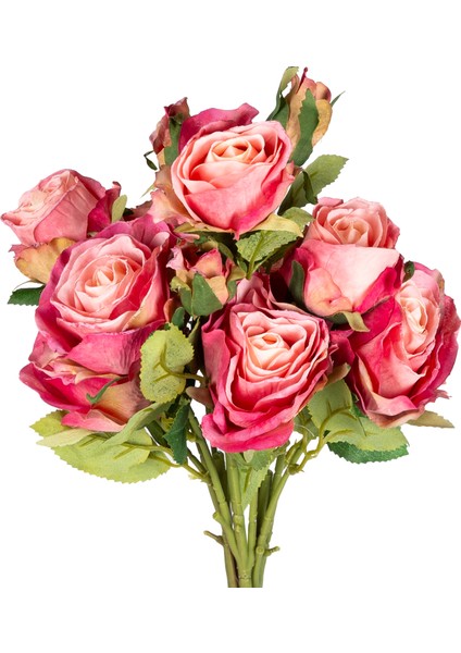 Yapay Çiçek Gül Demeti Pembe 60 Cm.