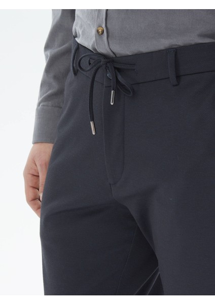 Lacivert Örme Jogging Fit Casual Pantolon