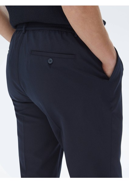 Lacivert Dokuma Jogging Fit Casual Pantolon indirimleri