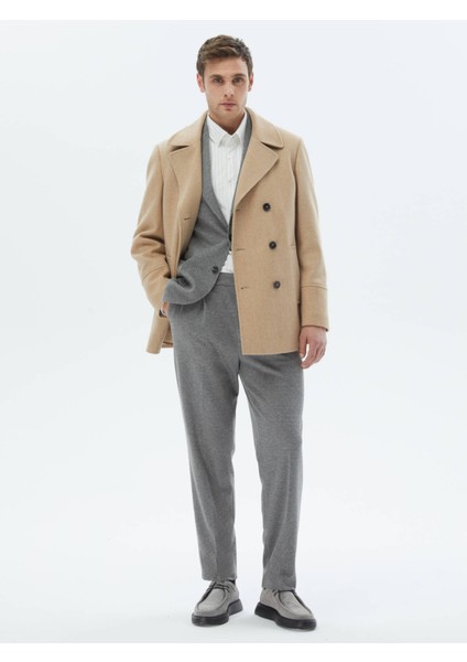 Deve Tüyü Örme Kruvaze Kaban fiyatları