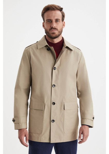 Pamuk Karışımlı Kum Rengi Trençkot fırsatları