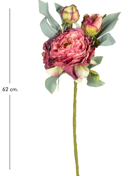 Yapay Çiçek Şakayık Gül Kurusu 62 Cm.