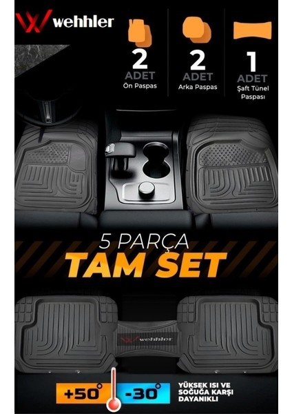 Ford Fiesta 2005-2009 Hb Havuzlu-Kalın-Sert-Kesilebilir Paspas