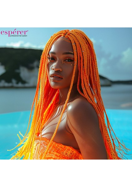 Sentetik Örgülük Saç Esperer 100 Gr. / Turuncu