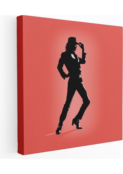 Micheal Jackson Duvar Tablosu - Minimalist Siluet - Micheal Jackson, Minimalist Siluet, Micheal Jackson, Kanvas Tablo, 100X100