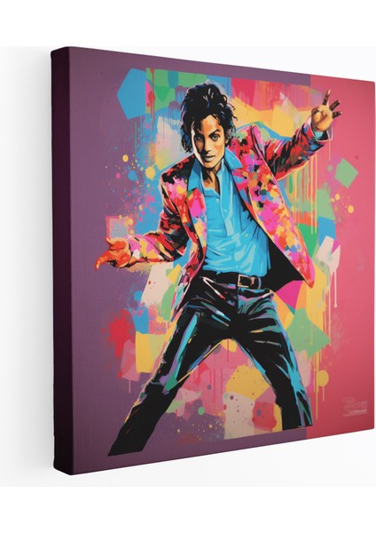 Micheal Jackson Kanvas Tablo - Pop Art Dans Pozu - Micheal Jackson, Kanvas Tablo, Pop Art, Duvar Sanatı, 100X100