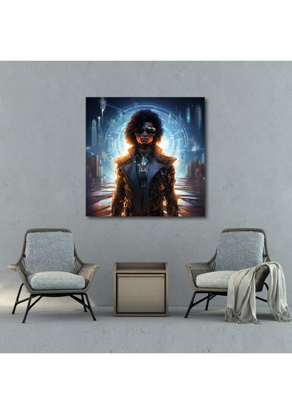 Micheal Jackson Kanvas Tablo - Fütüristik Duvar Tablosu - Micheal Jackson, Duvar Sanatı, Kanvas Tablo, Kanvas Tablo, 100X100