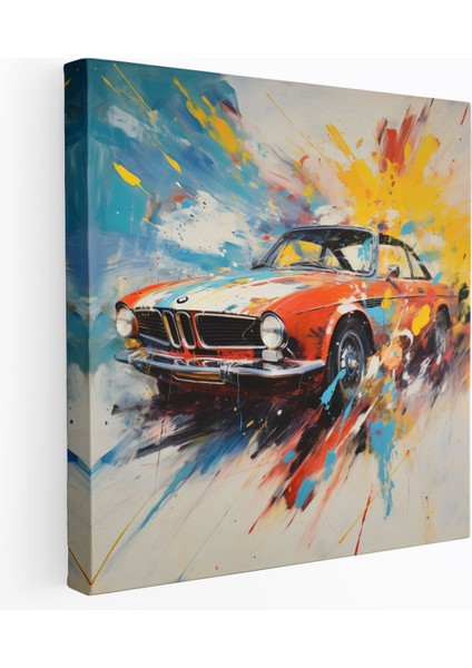 Bmw Soyut Ekspresyonist Kanvas Tablo - Bmw, Ev Dekorasyonu, Bmw, Soyut Ekspresyonist Tablo, 30X30