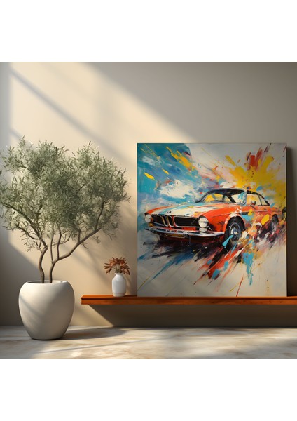 Bmw Soyut Ekspresyonist Kanvas Tablo - Bmw, Ev Dekorasyonu, Bmw, Soyut Ekspresyonist Tablo, 30X30 modelleri