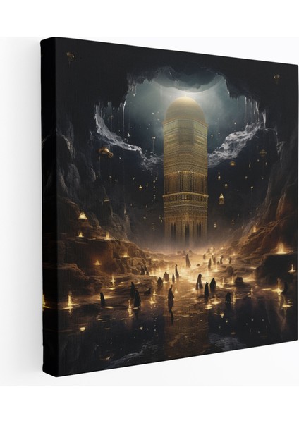 Kabe Kanvas Tablo - Kabe, Gök Öğeleri, Gerçeküstü Sanat Eseri, Kanvas Tablo, 100X100