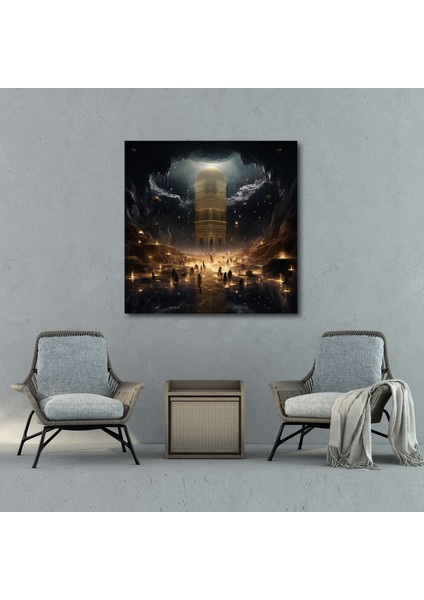 Kabe Kanvas Tablo - Kabe, Gök Öğeleri, Gerçeküstü Sanat Eseri, Kanvas Tablo, 100X100 fiyatları