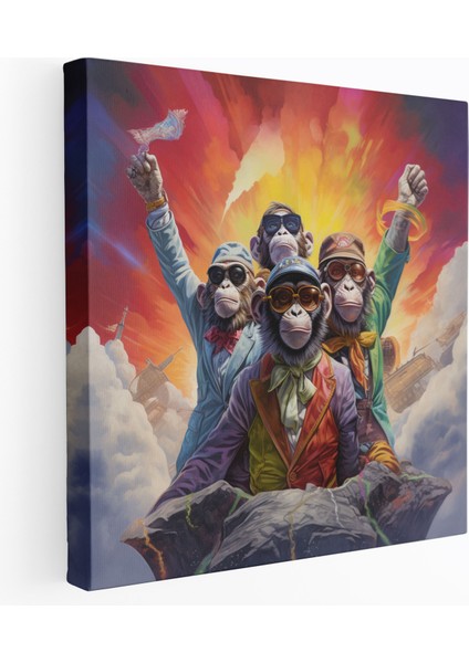 Motivasyon 3 Maymun Kanvas Tablo - 3 Maymun, Kanvas Tablo, Kanvas Tablo, 3 Maymun, 30X30