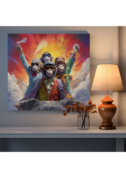 Motivasyon 3 Maymun Kanvas Tablo - 3 Maymun, Kanvas Tablo, Kanvas Tablo, 3 Maymun, 30X30 modelleri